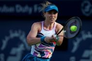 Paula Badosa in action during the 2023 Dubai Tennis Championships.